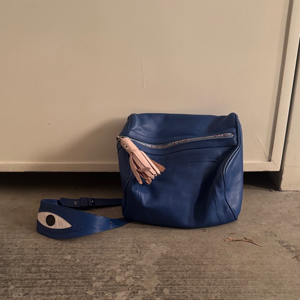Minna Blue Leather Women's Bag